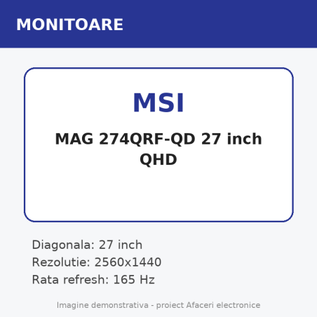 MSI MAG 274QRF-QD 27 inch QHD