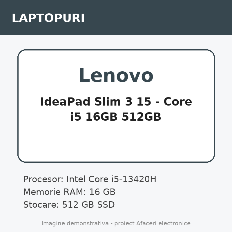 Lenovo IdeaPad Slim 3 15 - Core i5 16GB 512GB