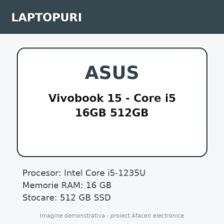 ASUS Vivobook 15 - Core i5 16GB 512GB