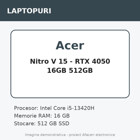Acer Nitro V 15 - RTX 4050 16GB 512GB