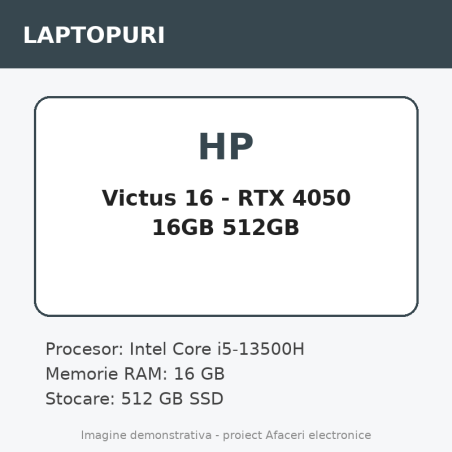 HP Victus 16 - RTX 4050 16GB 512GB