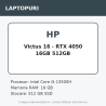 HP Victus 16 - RTX 4050 16GB 512GB