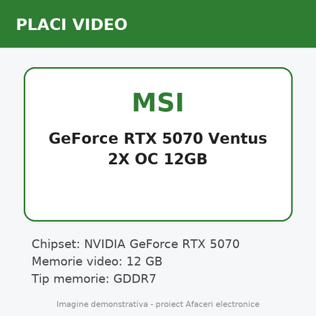 MSI GeForce RTX 5070 Ventus 2X OC 12GB