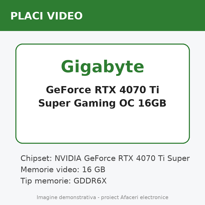 Gigabyte GeForce RTX 4070 Ti Super Gaming OC 16GB