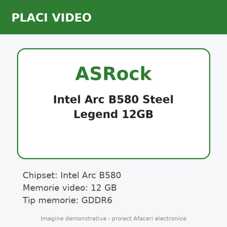 ASRock Intel Arc B580 Steel Legend 12GB