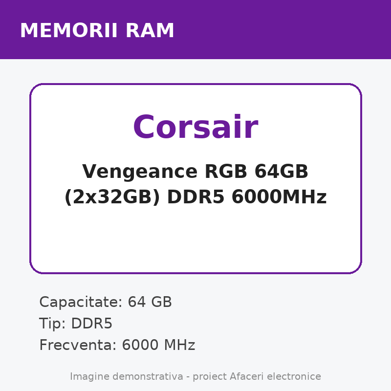 Corsair Vengeance RGB 64GB (2x32GB) DDR5 6000MHz