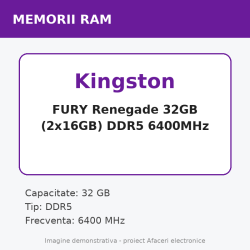Kingston FURY Renegade 32GB (2x16GB) DDR5 6400MHz