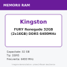 Kingston FURY Renegade 32GB (2x16GB) DDR5 6400MHz